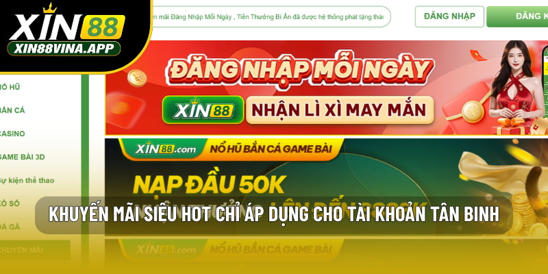 Khuyến mãi siêu hot chỉ áp dụng cho tài khoản tân binh
